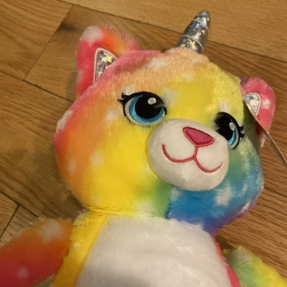 Build A Bear Rainbow Kittycorn Plush with Stars‎ 3530